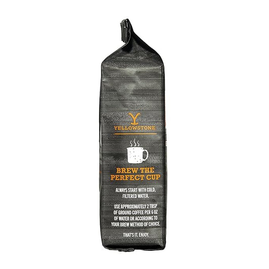 Yellowstone Maple Bourbon Medium Roast Coffee,100% Arabica Ground Coffee, 12 oz.
