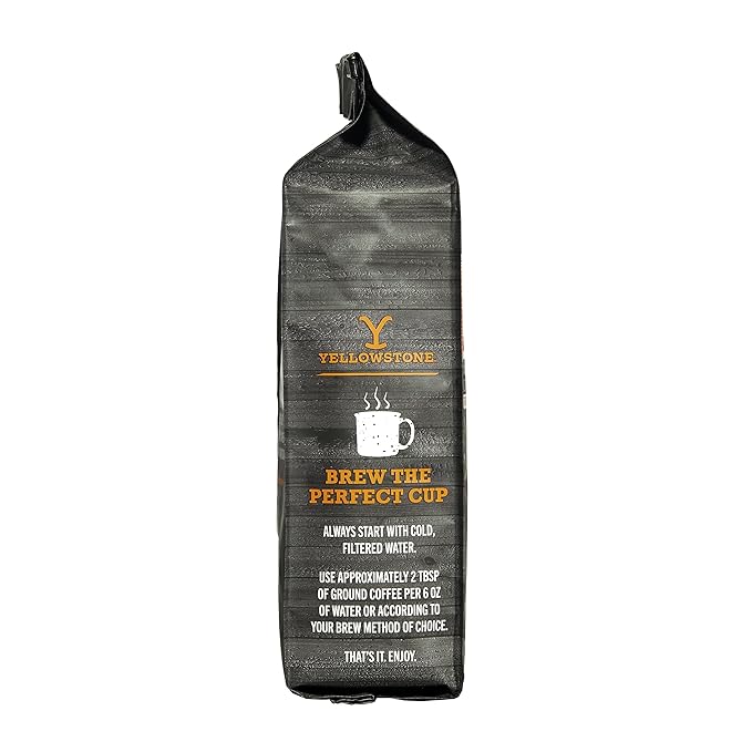 Yellowstone Maple Bourbon Medium Roast Coffee,100% Arabica Ground Coffee, 36 oz.