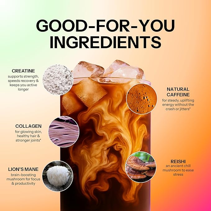 Moment Protein Coffee Powder with Mushrooms & Creatine – Zero Sugar, Low Acidity Instant Protein Coffee Powder with Lion’s Mane, Reishi & L-Theanine for Energy, Focus & Mental Clarity-25 Servings