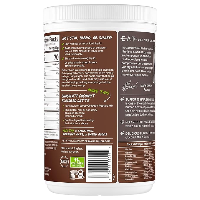 Primal Kitchen Collagen Fuel Chocolate Coconut, 15 oz