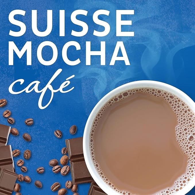 Maxwell House International Suisse Mocha Cafe Beverage Mix, Caffeinated, 7.2 oz Can (Pack of 4)