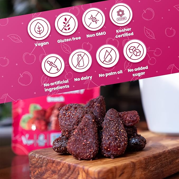 Nutruit Dried Strawberry Snack (Pack of 20) No Added Sugar, Healthy Fruit Snacks, Fresh, Vegan, Gluten Free, Non GMO, Plant Based, High Fiber, 1.1 oz Packs