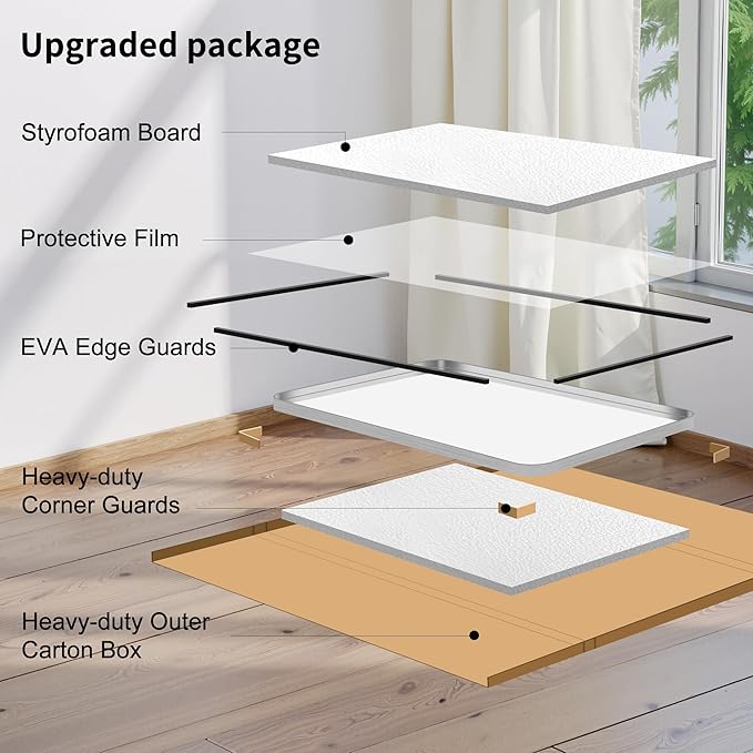 FORBATH 30x36 Inch Bathroom Mirror, Brushed Silver Deep Frame Wall Mirror with Rounded Corners, Anti-Rust Tempered Glass for Modern Farmhouse Vanity (Horizontal/Vertical Hanging)