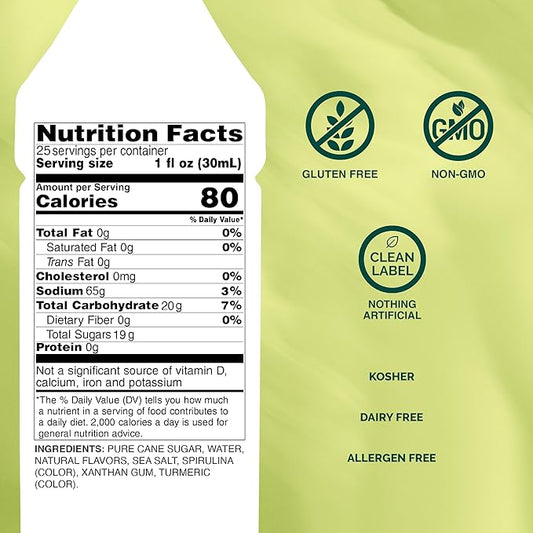 Monin - Pistachio Syrup | Rich & Buttery Sweetness, Premium Syrup for Coffee, Cold Brews & More | Clean Label with No Artificial Flavors, No Artificial Preservatives (BPA Free Bottle, 25.4 fl oz)