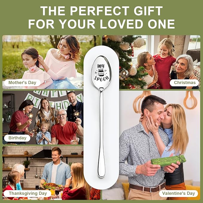 Nutella Spoon Stainless Steel, My Nutella Spoon for Dessert Cake, Gift for Nutella Lovers, Women Men, Christmas Birthday Housewarming Gif