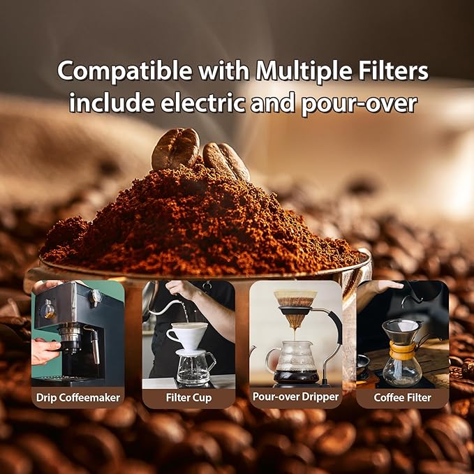 PakTalk 300 Count Cone Coffee Filters #4, Natural Brown Paper Coffee Filters 4 Cone Paper for Pour Over and Drip Coffee Maker (100 Count, Pack of 3)