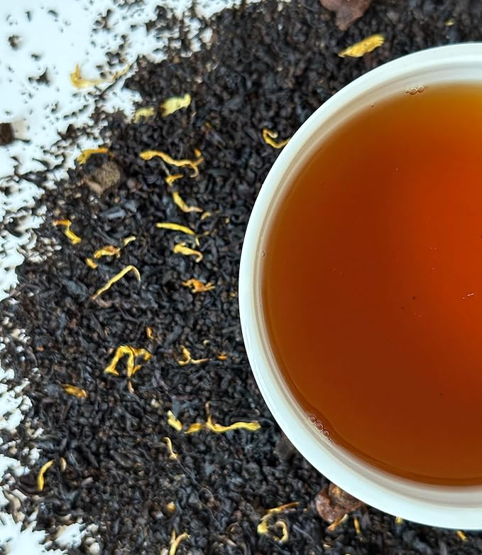 Osmans Peach Apricot Black Tea – Premium Loose Leaf, Fruity & Bold Blend, 3oz