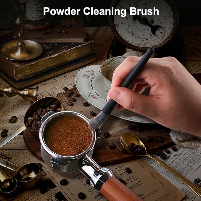 54mm Espresso Tamper Set, 5-IN-1 Espresso Accessories Kit with Coffee Tamper, WDT Tool, Dosing Funnel, Non-slip Mat and Cleaning Brush