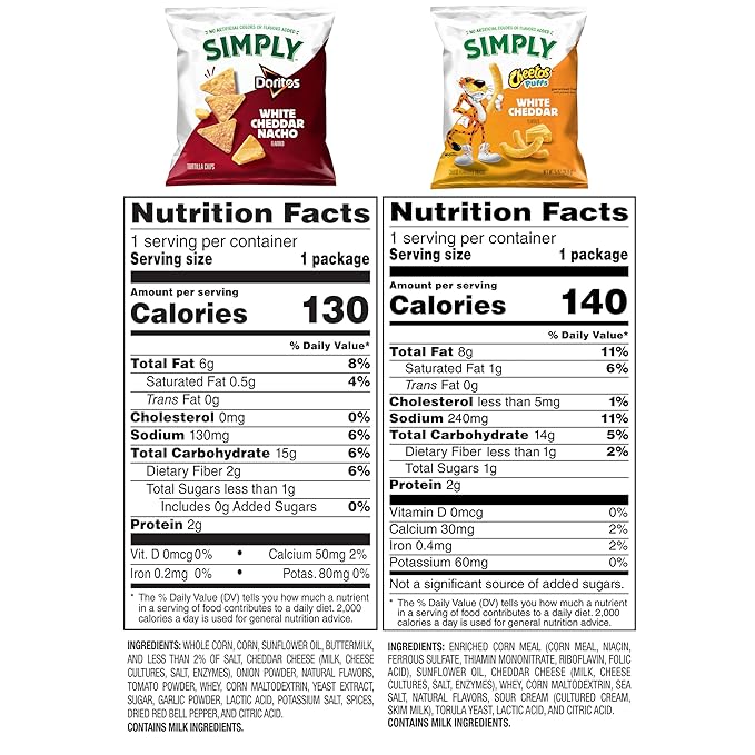 Simply, Doritos & Cheetos Mix Variety Pack, 0.875 Ounce (Pack of 36)