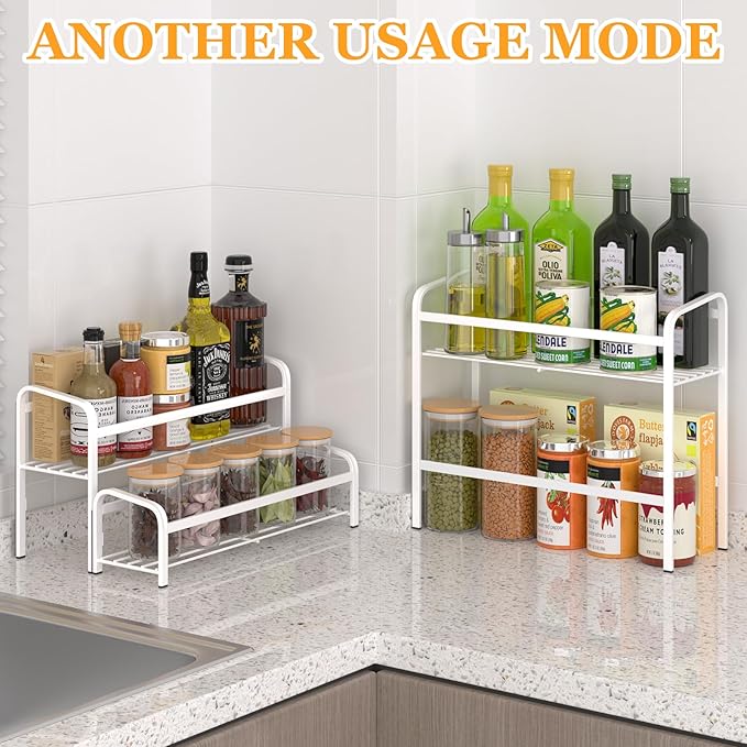 DTUQYX Coffee Syrup Organizer 3-Tier, 12 Bottles Capacity Coffee Syrup Rack, Metal Syrup Stand for Spice, Wine, Liquor, Bottle, Coffee Bar Station Racks Magnetic, No Installation, White