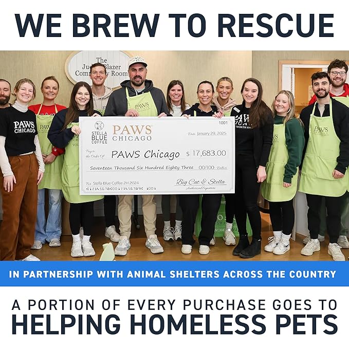 Stella Blue Cold Brew Coffee Bags, Miss Peaches Blend, Medium Roast Ground Coffee, Smooth, Bold and Refreshing 100% Arabica, 6 Brew Packets, Makes 24 Cups, Rainforest Alliance Certified