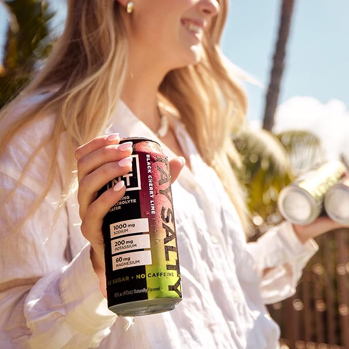 LMNT Sparkling Electrolyte Drink - Black Cherry Lime | 12-Count