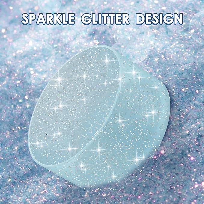 Protective Glitter Silicone Boot Compatible with Owala 24oz 32oz 40oz, Bling Cup Sleeve Bottom Bumper Cover Compatible with Owala FreeSip, Twist, or Flip Stainless Steel Water Bottles
