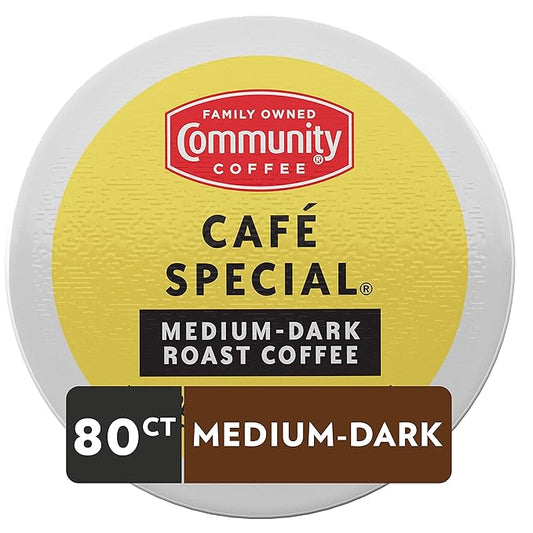 Community CoffeeCafé Special Medium Dark Roast, Single-Serve Keurig K-Cup Pods, 80 Count (Pack of 1)