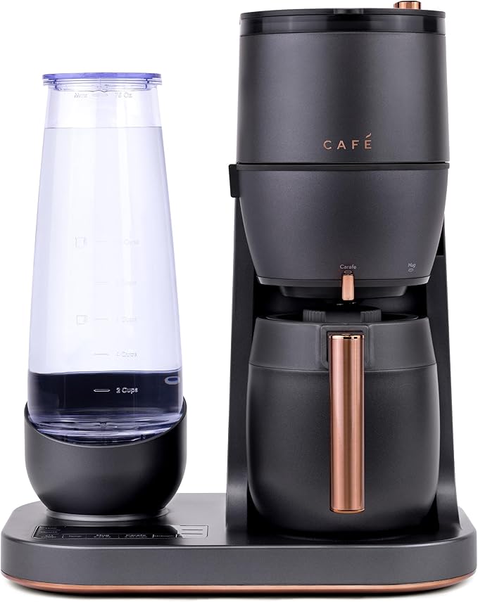 Café Specialty Grind and Brew Coffee Maker, Single-Serve Option, 10-Cup Thermal Carafe, WiFi Enabled Technology, Smart Home Kitchen Essentials, SCA Certified, Barista-Quality Brew, Matte Black