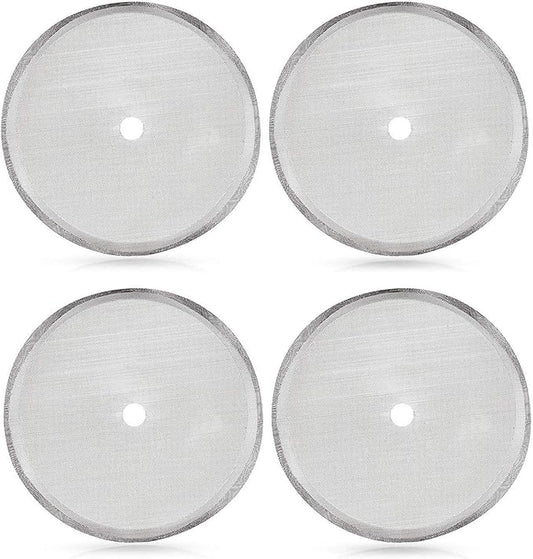 Secura French Press Replacement Screens, Stainless Steel Reusable Mesh Filter for 17 Ounce and 12 Ounce Coffee Press, 4 Pack