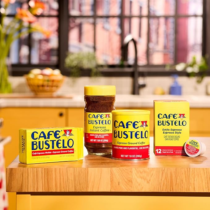 Café Bustelo Espresso Style Dark Roast, Single Serve Coffee Pods, 12 Count (Pack of 1)