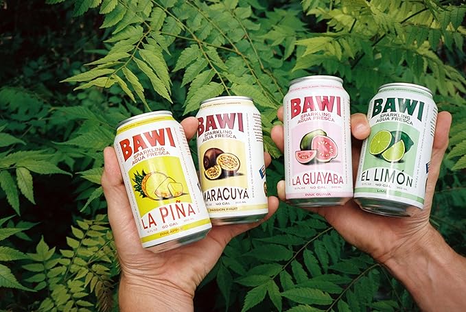 Bawi Agua Fresca Passion Fruit Flavored Sparkling Drink, 12 Fluid Ounces (Pack Of 12)