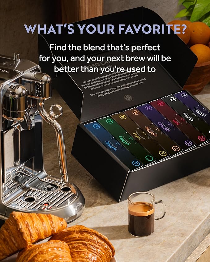 ROSSO CAFFÈ Espresso Coffee Pods, Compatible with Nespresso Original Machines, Reserve Variety Pack, 160 Capsules - Made in Italy