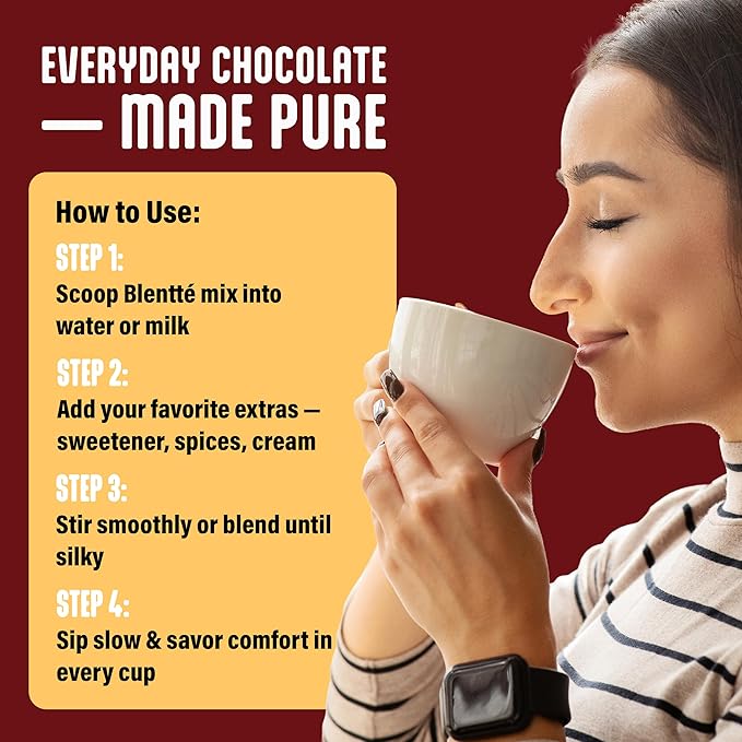 Blentte - Organic French Vanilla Drink Mix - Latte, Cappuccino, Frappe, Hot Chocolate & Coffee Blend - For Instant Delicious Beverage - Non-GMO - Dairy-Free - Gluten-Free - 10 Oz