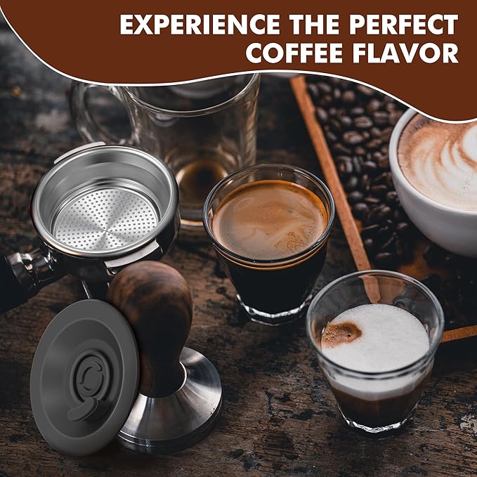 Dunkive 1 Pack 54mm Dual Wall Portafilter Basket Compatible with Breville Espresso Machines BES860XL/11.41, BES870, BES880, BES875, Two Cup Dual Wall Filter Replacement (Single Port,Black)