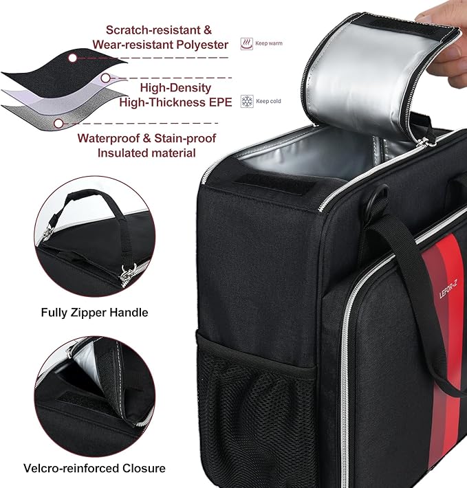 Coffee Maker Travel Bag Compatible with Keurig K-Mini,Single Serve Coffee Brewer Carrying Case Compatible for K-Mini Plus with Multiple Pockets for K-Cup Pods(Bag Only)