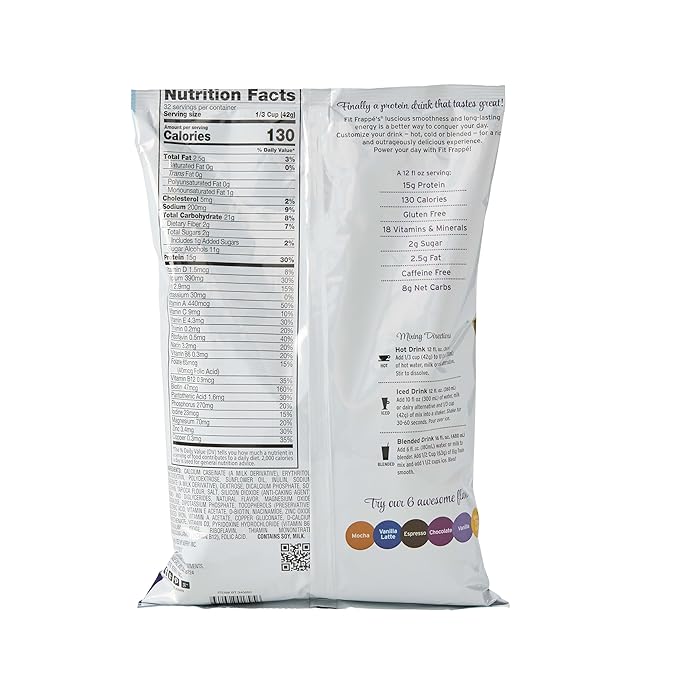 Big Train Fit Frappe Vanilla Protein Beverage Mix, 3 Pound (Pack of 1)