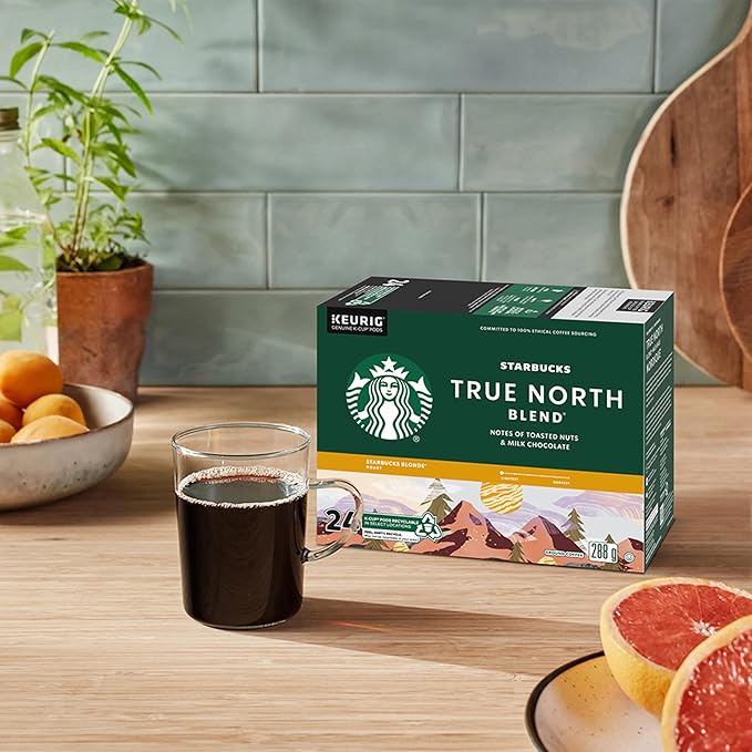 True North Blend Blonde Roast Coffee, K-cup Pods, 10 count, 120g/4 oz. Box (Imported from Canada)