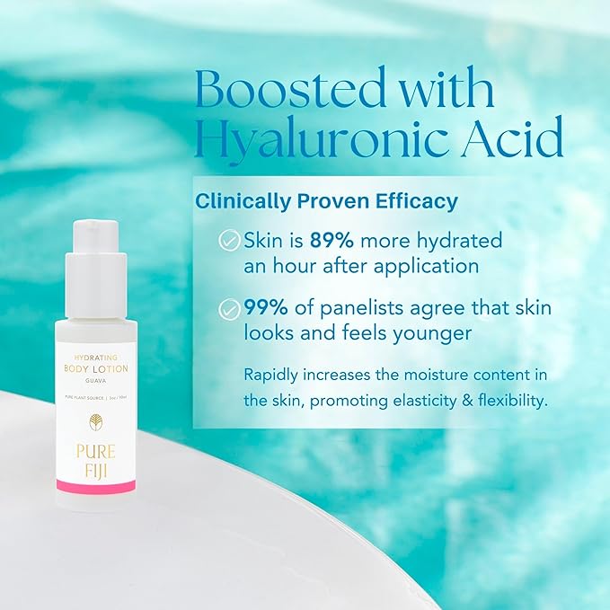 PURE FIJI Hydrating Body Lotion Travel Size, Guava (3oz/90ml)