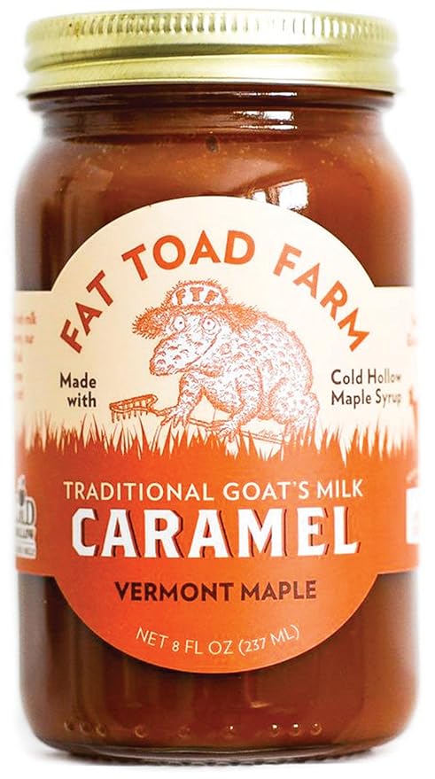 Fat Toad Farm Traditional Goat’s Milk Caramel Sauce/Cajeta, Vermont Maple, Gluten Free, 8 fl oz