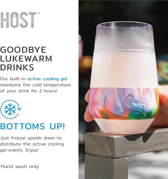 Host Freeze XL Cooling Cup, Double Walled Insulated Freezable Drink Chilling Tumbler with Freezing Gel, 12 Ounces - Set of 1, Unicorn