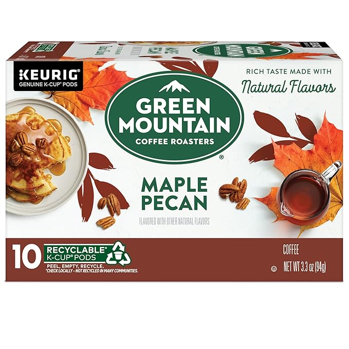Green Mountain Coffee Roasters Maple Pecan Keurig K-Cup Pods, Light Roast Coffee, 60 Count