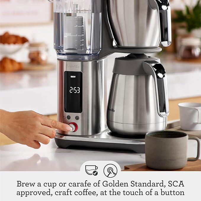 Breville Luxe Drip Coffee Machine BDC465DBL, Damson Blue, Thermal Carafe