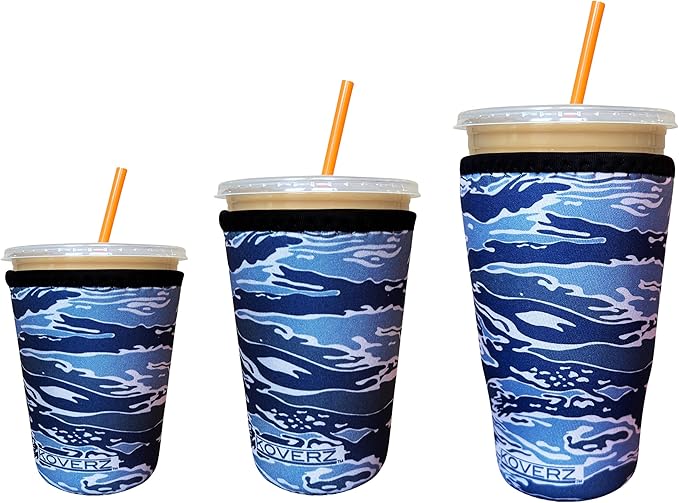 Koverz 3-Pack Iced Coffee Sleeve SET OF 3 - Camo Waves