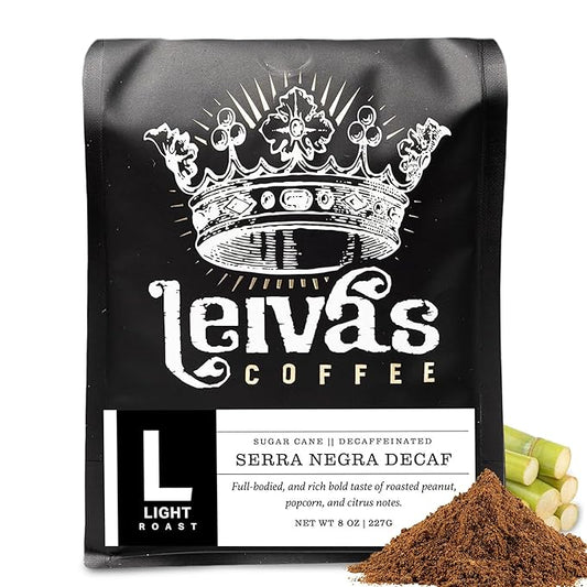 LEIVA'S COFFEE - Ground Decaf - Serra Negra - Sugar Cane Process - Single-Origin Guatemalan - Smooth & Rich Flavor - 8oz