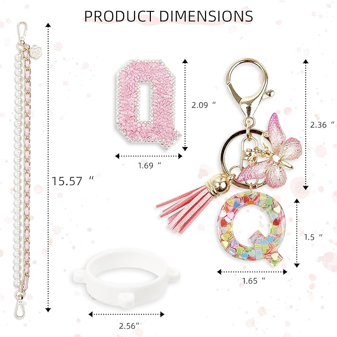 Letter Handle Strap Accessories with Cute Initial Charm Compatible with Owala Water Bottle 24oz 32oz 40oz Owala Kids