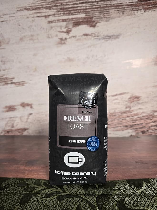 French Toast Flavored Coffee SWP Decaf, Specialty Arabica Coffee, Medium Roast, 12 ounce, Automatic Drip (Ground)