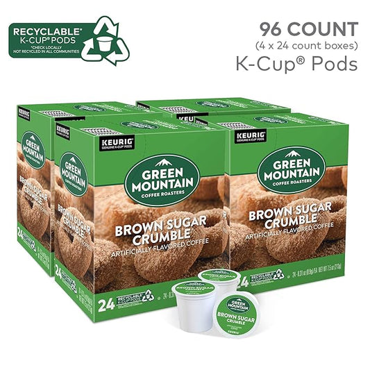 Green Mountain Coffee Roasters Brown Sugar Crumble Coffee, Keurig Single Serve K-Cup Pods, 96 Count