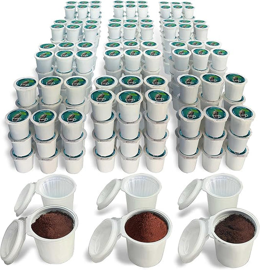 288 iFillCup Pods - Use Your Favorite Coffee, Fits all K Cup Brewers, Save $Hundreds, Holds 50% More Coffee for a Richer or a Larger Brew for Morning Commute (Green)