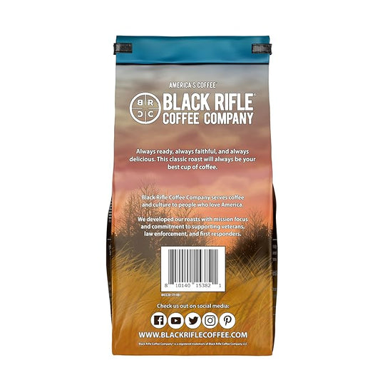 Black Rifle Coffee Company Loyal Spirit, 18oz Bag, Ground Coffee Light Roast - Roasted Blend Made from Arabica Beans - Colombian & Brazilian Beans - Veteran Founded & American Made