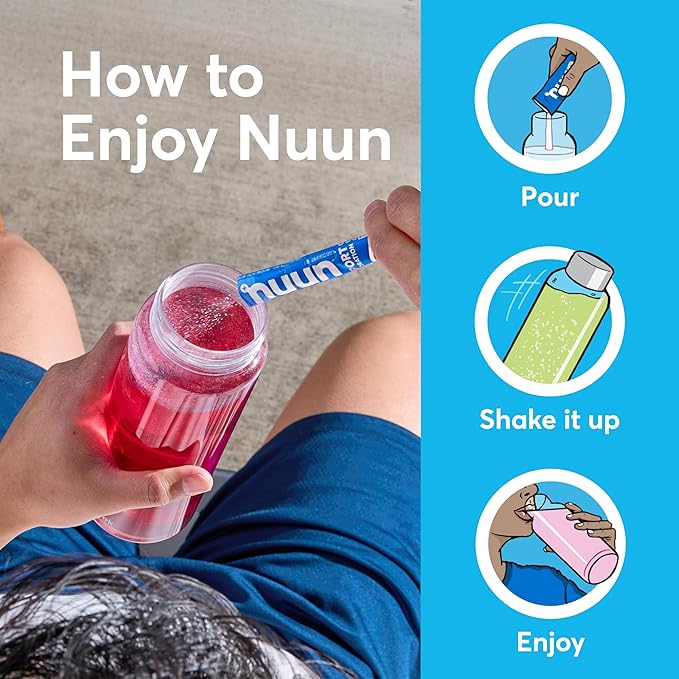 Nuun Sport Electrolyte Powder Packets with Magnesium, Calcium, Potassium, Chloride, and Sodium, Hydration Packets for On-The-Go, Mixed Berry Flavor, Gluten Free & Vegan, 16 Single Servings