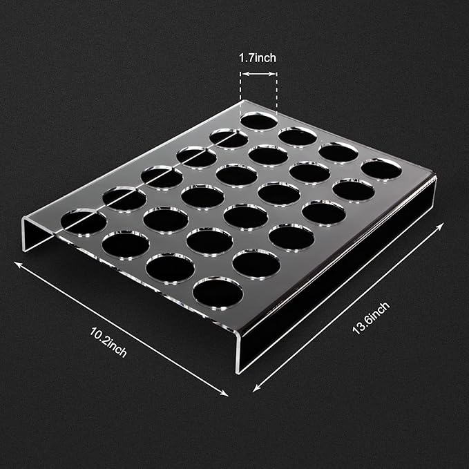 K Cup Coffee Pods Holder for 24 Pods, Clear Arcylic K Cup Coffee Organizer Tray for Drawer or Countertop Storage in Office and Kitchen