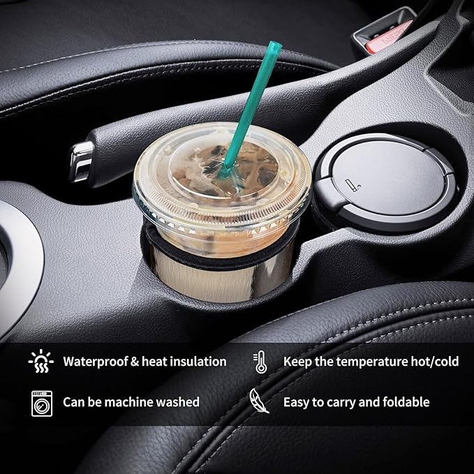 3 Pack Reusable Neoprene Insulator Sleeve for Iced Coffee Cups, Funny Coffee Cup Sleeves for 16-32oz Coffee cups, Cute Drink Sleeve for Cold Hot Beverages Cute Cow Print
