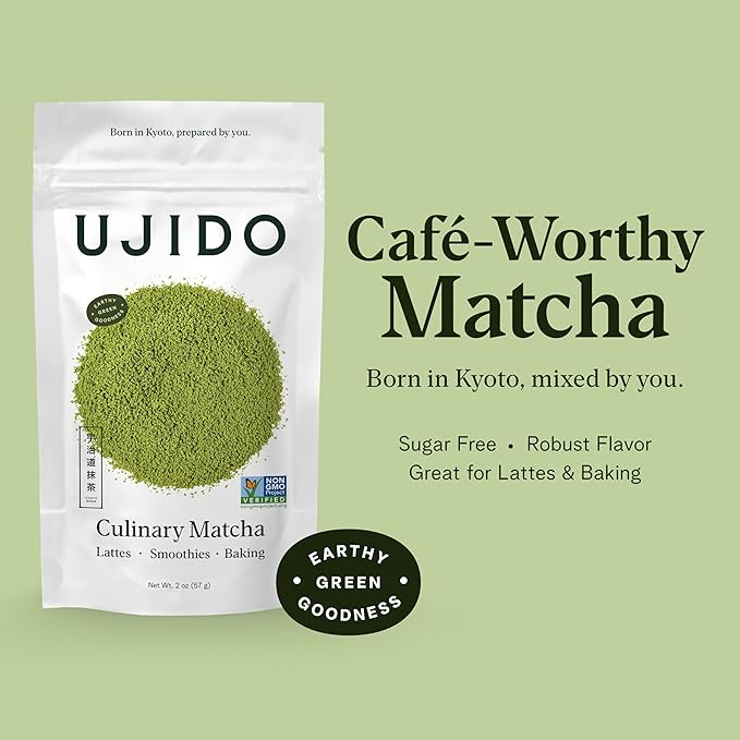 Ujido Summer Harvest Culinary Matcha, 2 oz., 46 Servings – Culinary Grade Japanese Matcha Powder – Gluten Free & Keto Friendly – Smooth, Mellow Flavor – for Teas, Lattes, Cooking, & Baking