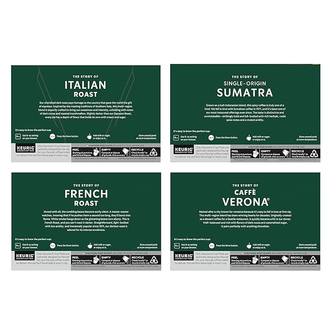 Starbucks K-Cup Coffee Pods, Dark Roast Hot or Iced Coffee, Variety Pack, 96 Keurig Pods