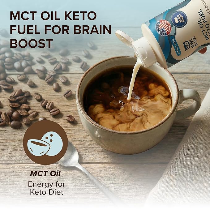 MCT Oil Blend – Vanilla | Keto-Friendly Liquid for Energy & Focus | Dairy-Free, Sugar-Free, Gluten-Free, Vegan | 30 Servings