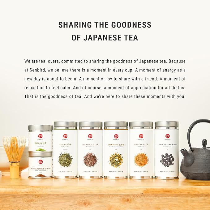 Senbird Premium Sencha - Japanese Green Tea - From Shizuoka, Japan - Loose Leaf Tea In Airtight Tea Tin (3.5oz/100g)