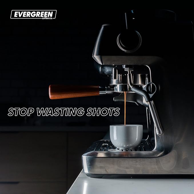 Evergreen Coffee | Espresso Accessories | 53.5mm Espresso Dosing Cup w/Activator Tab | Fits 54mm Portafilters | Breville Barista Express ProTouch, BES870XL BES870BSXL BES78VSS BES880BSS