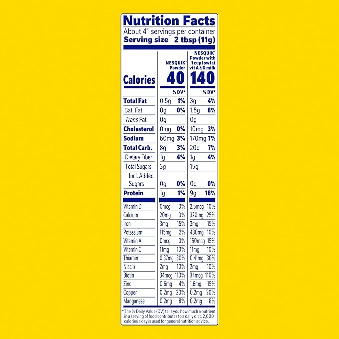 Nesquik Chocolate Powder No Sugar Added, 16 oz