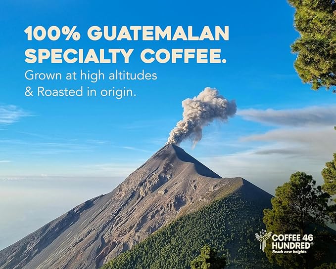 COFFEE 46 HUNDRED® Huehuetenango - Whole Bean Specialty Coffee from Guatemala - 100% Arabica Single Origin - Medium Roast - 311g/11oz - High Altitude Coffee - Grown at 6,200 ft